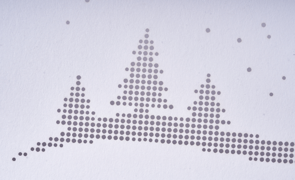 Weihnachtskarte mit Laserperforation