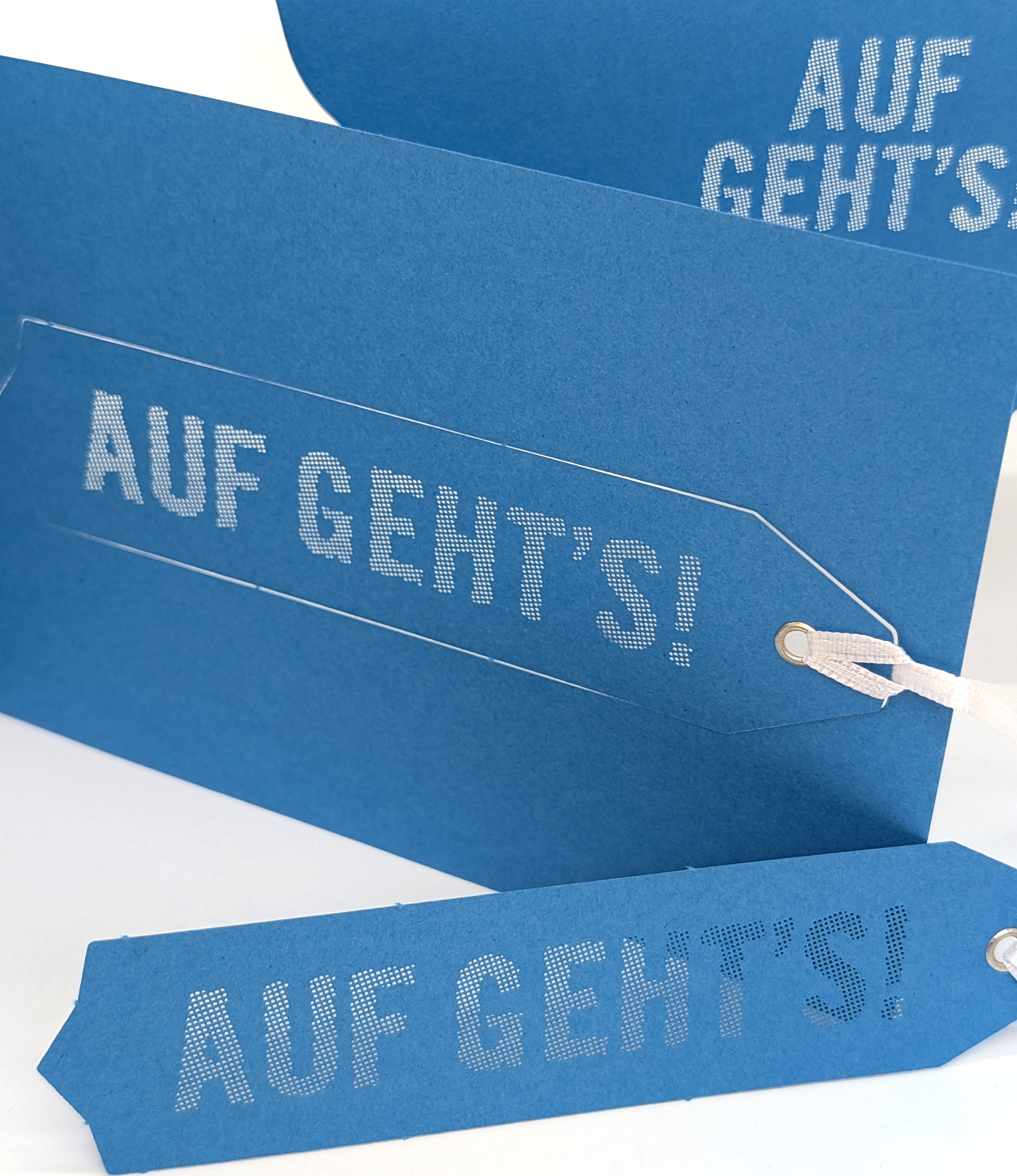 Grußkarte mit integriertem Lesezeichen