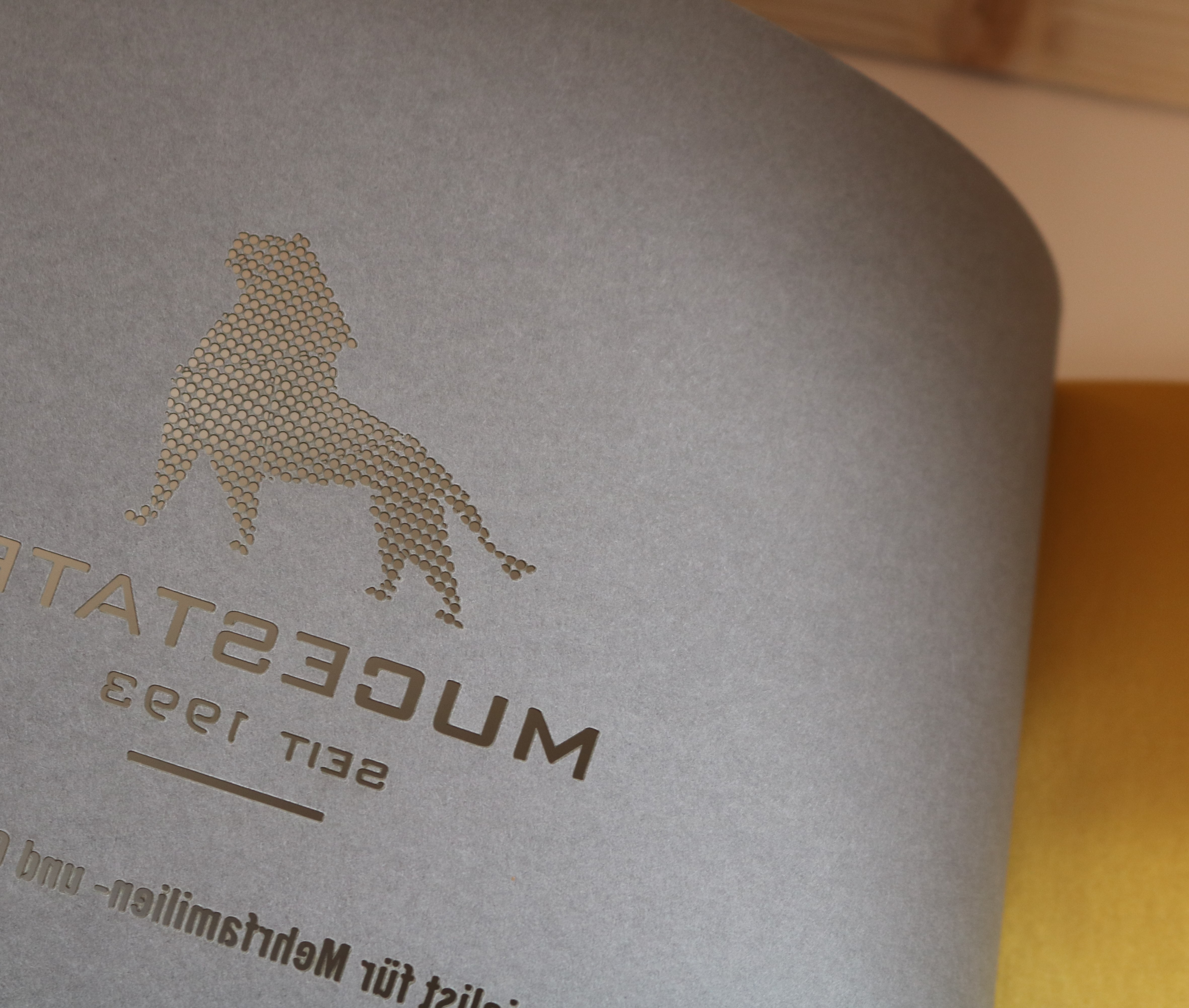 Lasercut in Broschüren-Umschlag