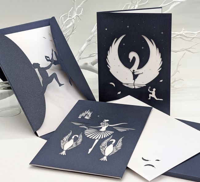 Lasercut - Kartenserie "Schwanensee"