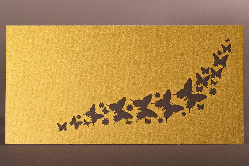 Schmetterlingskarte filigrankaschiert